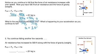Skydiving Practice Problems Solutions