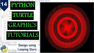 Draw Looping Stars with Python Turtle Python Turtle Graphics Tutorial Draw Designs in Python