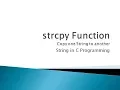 95 - strcpy Function in C Programming String Functions in C