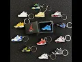 AJ Air Jordan 4 Retro Travis Scott Cactus Jack sneaker keychain 3D mini shoe with box wholesale