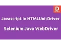 Selenium Java Execute Javascript in HTMLUnitDriver