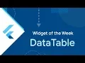DataTable Flutter Widget of the Week