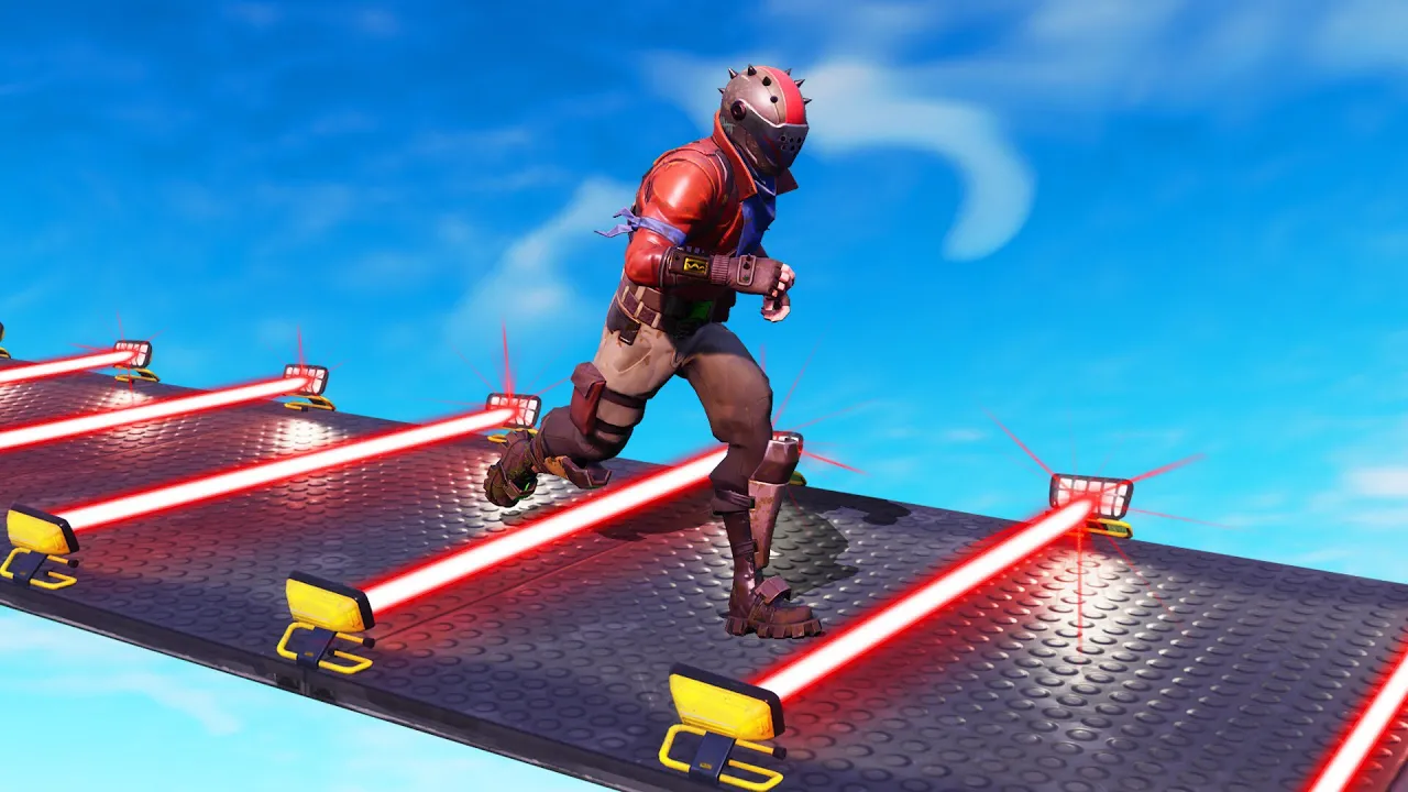 Touch LASER = LOSE! (Fortnite Deathrun)