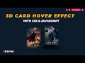 3D Card Hover Effect using CSS JavaScript Coderfuel