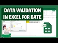 How To Use Data Validation In Excel For Date