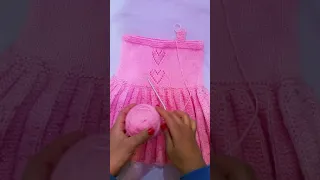 فستان تريكو بغرزة الكسرات بالشرح كارما للتريكو 