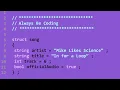 Always Be Coding In For a Loop