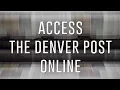 How to access Denver Post online