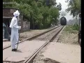 Old man Vs train old man trying to make stunts gif