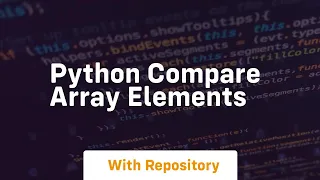 python compare array elements