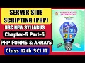 Part 5 Server Side Scripting PHP class 12 HSc IT Maharashtra Board PHP Forms Arrays