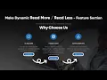 How to Make Multiple Read More Read Less Button by jQuery Dynamic Feature Section Using HTML CSS
