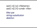 Linix basics sed command usage
