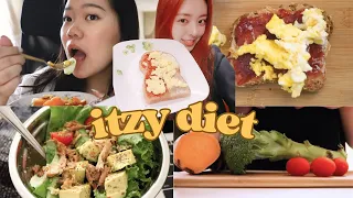ITZY DIET - I eat like ITZY for 3 days by trying their meals this is what KPOP IDOLS ITZY eats