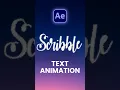 scribble text animation after effects tutorial