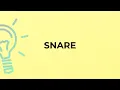 What is the meaning of the word SNARE