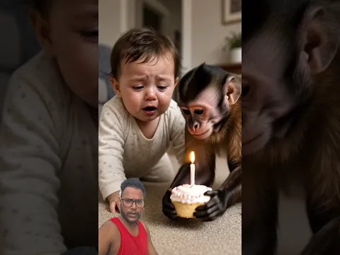 The Baby Thought His Birthday Was Ruined… Then THIS Happened! 🥹🎂🐧#penguin #pets #animals #puppy
