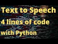 Text to Speech using gtts with Python 4 Lines of Code Natural Language Processing NLP