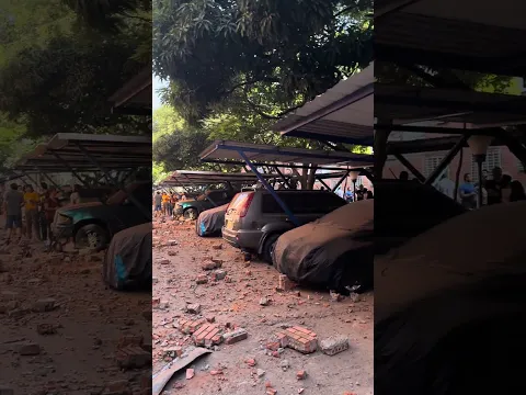 Estamos bien gracias a Dios, pero el temblor casi tumba toda la unidad