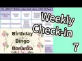 Bingo Boards Weekly Check-in 7 HRCYED and Birt ay Bingo Bonanza
