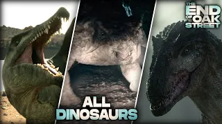 all 11 dinosaurs in the end of oak street so far 