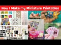 HOW TO MAKE MINIATURE PRINTABLE Tutorial How to Scan Rescale image for Dollhouse and Barbie