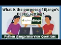 What is the purpose of Django s DEBUG setting