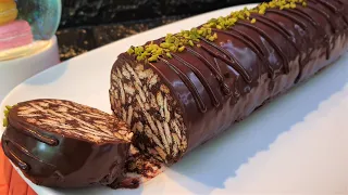 كيكة البسكوت والشوكلاتة البارد ه من الذ الحلويات بدون فرن السوكسيه وصفات شهية 