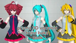 Prisma 3D vocaloid triple baka pack! 🩵❤️💛 (links en la descripción) 