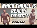 Dalinsia Snowhunter or named Volcano Fighter thrall Which one is really the best - Conan Exiles