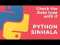 Python Sinhala Part 21 - Conditionally check Data Type of a Variable