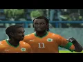 THE GREAT FINAL IN PES 2010 PS2 BETWEEN IVORY COAST AND GHANA FOR THE AFRICAN CUP