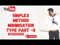 Simplex Method Minimization problem Part II