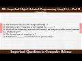 MCQ Questions Object Oriented Programming Using C - Part 11 with Answers