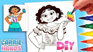 Disney Encanto Family Makes A DIY Painting Of Mirabel | Carrie Hands Gets Crafty