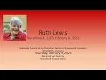 Ruth Lewis Funeral February 9 2023