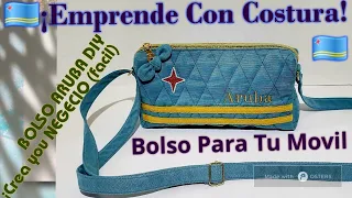 "!Vende como loco! Como hacer bolso para movil  diseño de bandera de Aruba fácil para emprender."