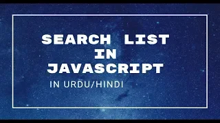 JavaScript Practice Program Search list in JS by Learn with khan