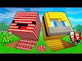 Download Lagu JJ and Mikey: DANGEROUS HEAD BASE FAMILY BATTLE in Minecraft - Maizen