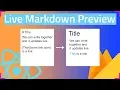 Live Markdown app with React and Firebase demo available