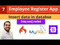How to insert data in database with Codigniter 4 Codeigniter Tutorial Employee Register App