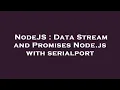 NodeJS Data Stream and Promises Node js with serialport
