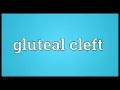 Gluteal cleft Meaning