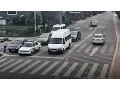 Police car s green light escort for poisoned girl