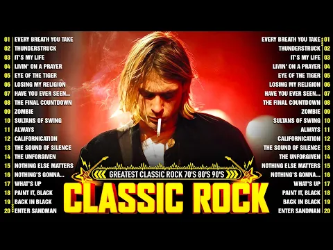 Download MP3 Best Classic Rock Songs 70s 80s 90s 🔥 Guns N Roses, Aerosmith, Bon Jovi, Metallica, Queen, ACDC, U0
