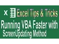 Running VBA code faster with Screen Updating Method Excel VBA Tips n Tricks