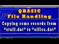 QBASIC File Handling Example Copying Some Records from one data file to another data file