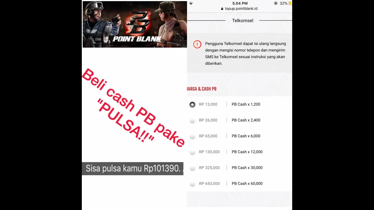 MUDAH!! CARA MENGATASI METODE PEMBAYARAN PULSA TELKOMSEL TIDAK TERSEDIA || GARENA FREE FIRE