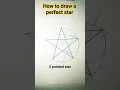 how to draw a perfect star 5 pointed star