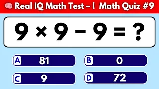 Ultimate IQ Math Test Outsmart This Logic Challenge Quiz 9 